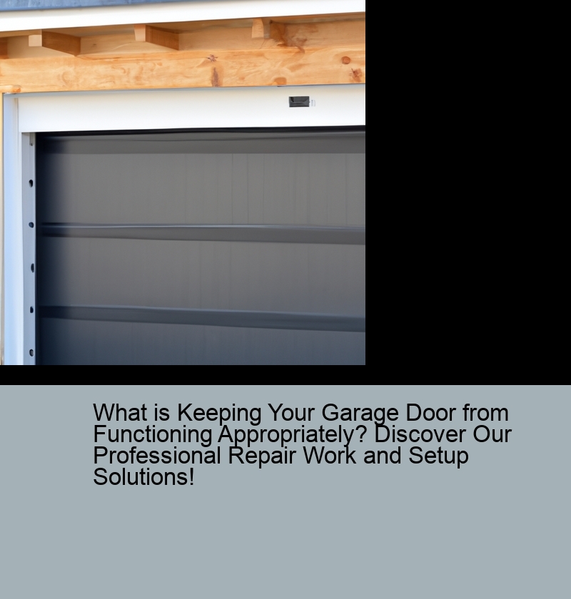 What is Keeping Your Garage Door from Functioning Appropriately? Discover Our Professional Repair Work and Setup Solutions!