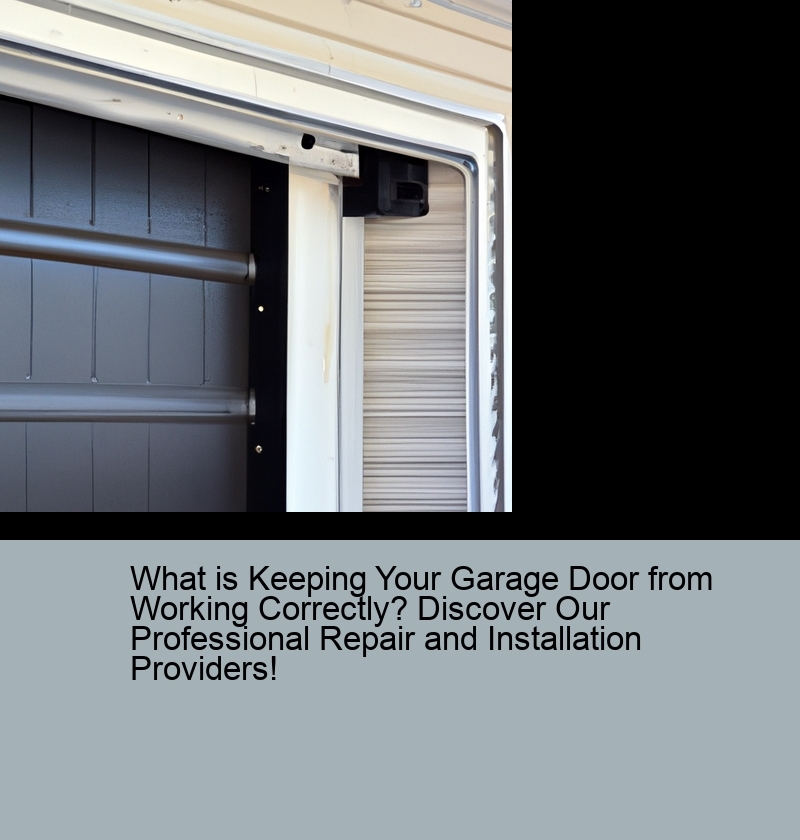 What is Keeping Your Garage Door from Working Correctly? Discover Our Professional Repair and Installation Providers!