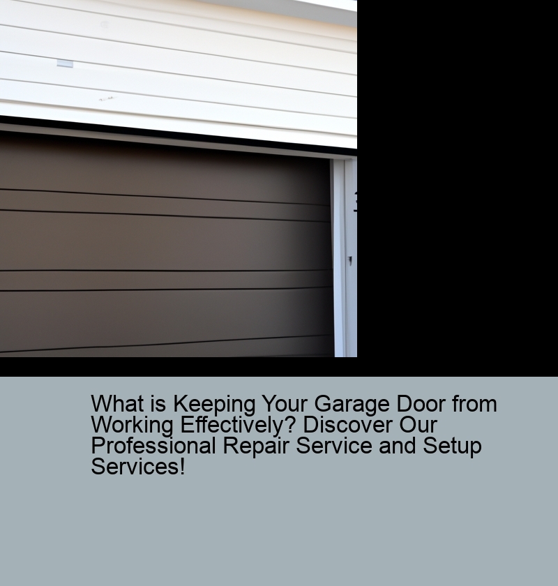 What is Keeping Your Garage Door from Working Effectively? Discover Our Professional Repair Service and Setup Services!