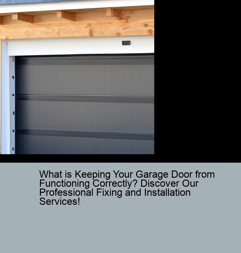 What is Keeping Your Garage Door from Functioning Correctly? Discover Our Professional Fixing and Installation Services!